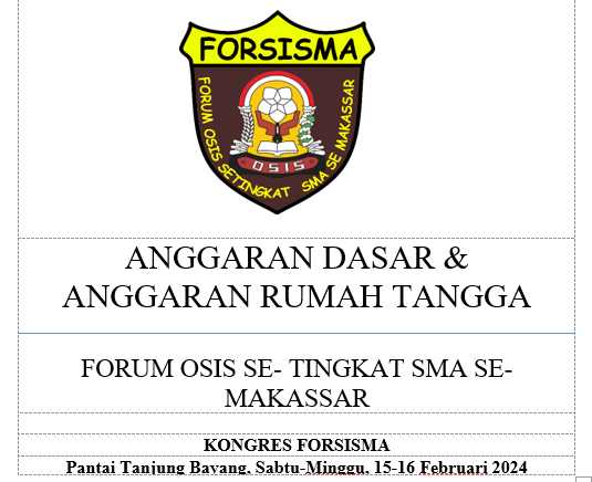 Anggaran Dasar & Anggaran Rumah Tangga Forsisma 2025
